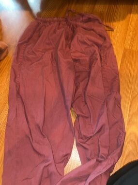 Men's Relaxed Drawstring Pants in Wine